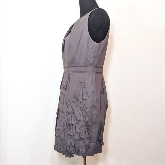 Robert Rodriguez Boat Neck Sheath Grey Dress - Picture 4 of 9